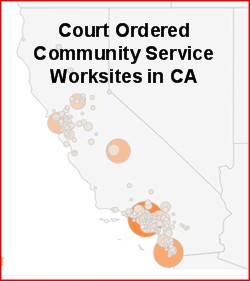 How does court-ordered community service work?